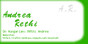 andrea rethi business card