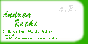 andrea rethi business card